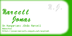 marcell jonas business card